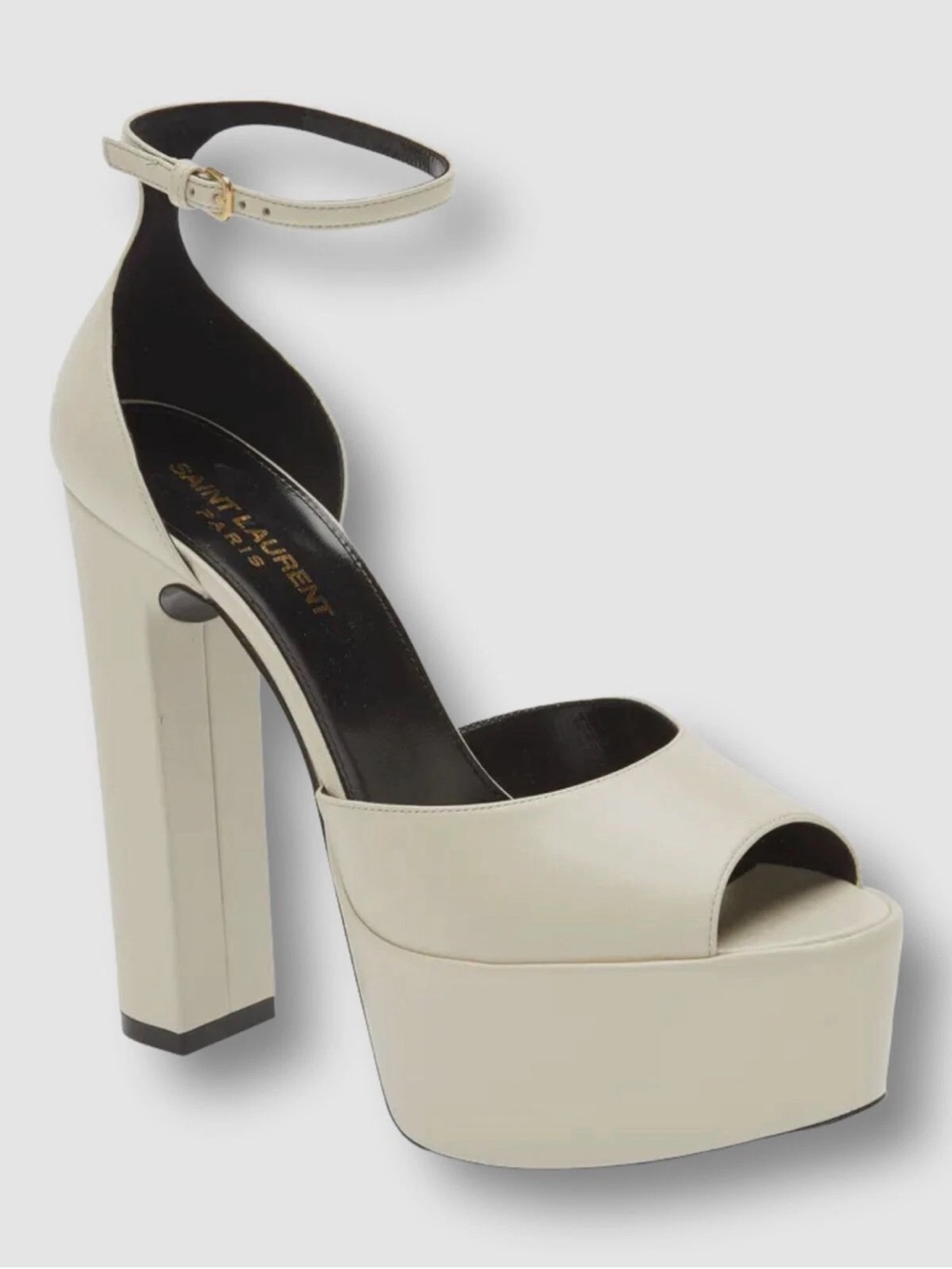 Saint Laurent Ivory Jodie Platforms- never worn with original packaging